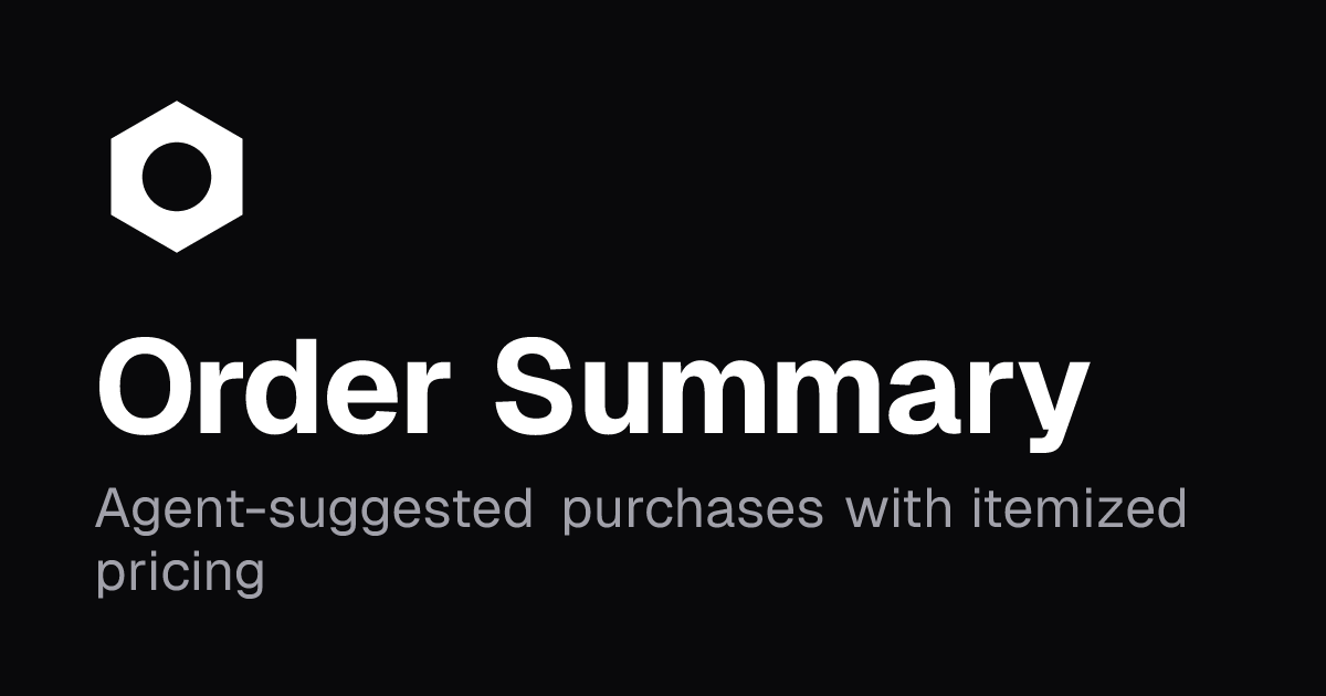 Order Summary | Tool UI